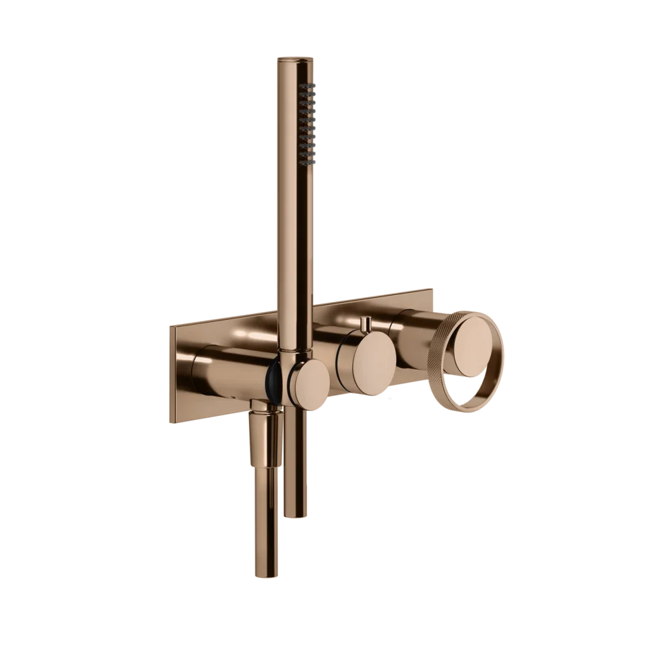 Gessi Anello robinet de douche avec inverseur 2 voies et douchette à main 63343 + 54139 Gessi Anello robinet de douche avec inverseur 2 voies et douchette à main 63343 + 54139