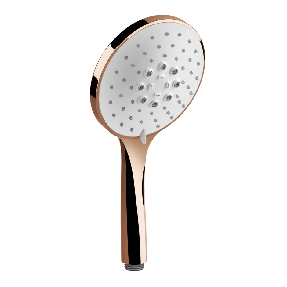 Gessi Rilievo pommeau de douche a trois jets avec insert blanc 14376  Gessi Rilievo pommeau de douche a trois jets avec insert blanc 14376