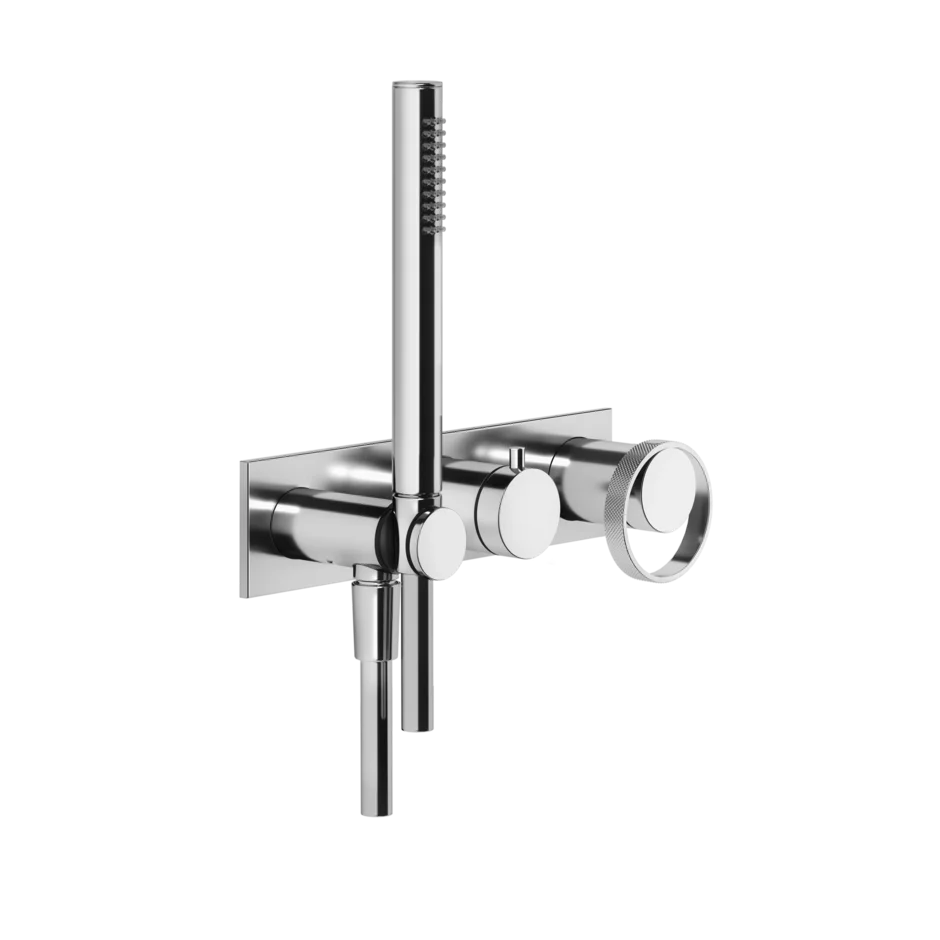Gessi Anello robinet de douche avec inverseur 2 voies et douchette à main 63343 + 54139