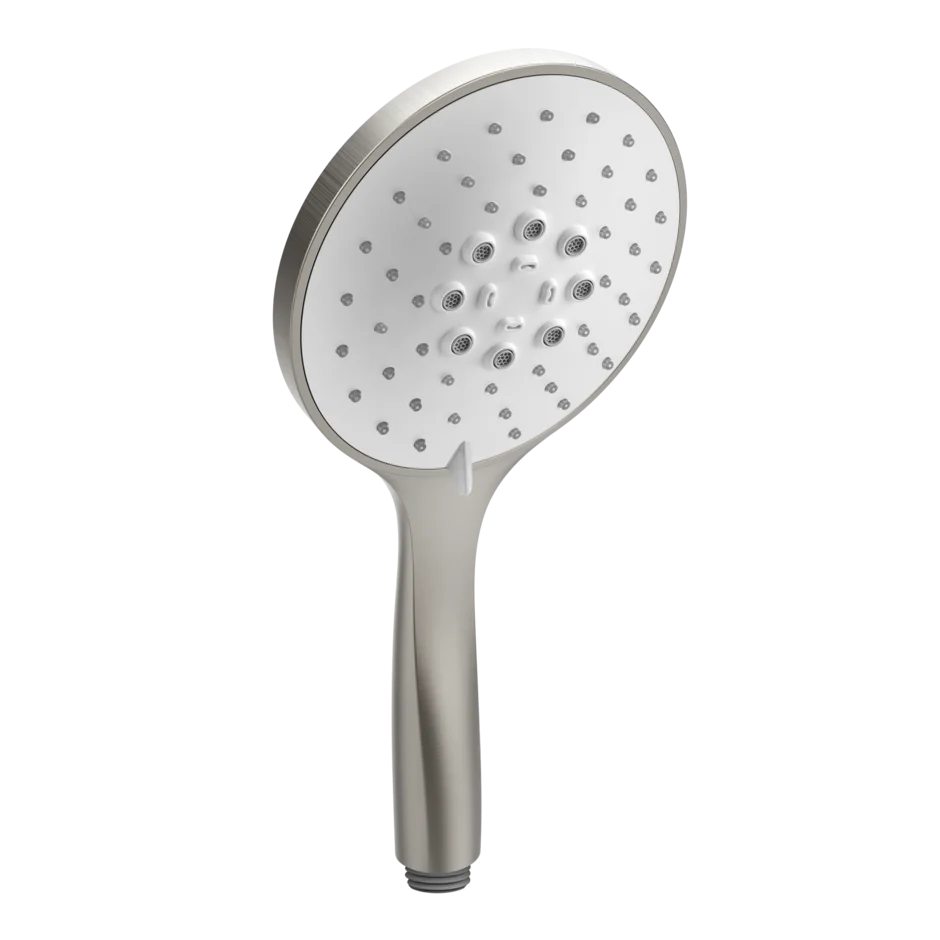 Gessi Rilievo pommeau de douche a trois jets avec insert blanc 14376  Gessi Rilievo pommeau de douche a trois jets avec insert blanc 14376