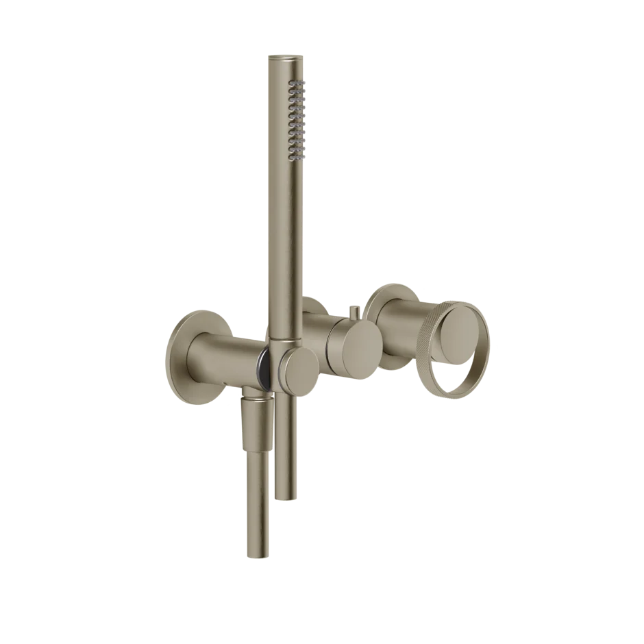 Gessi Anello robinet de douche avec inverseur 2 voies et douchette à main 63345 + 54139 Gessi Anello robinet de douche avec inverseur 2 voies et douchette à main 63345 + 54139
