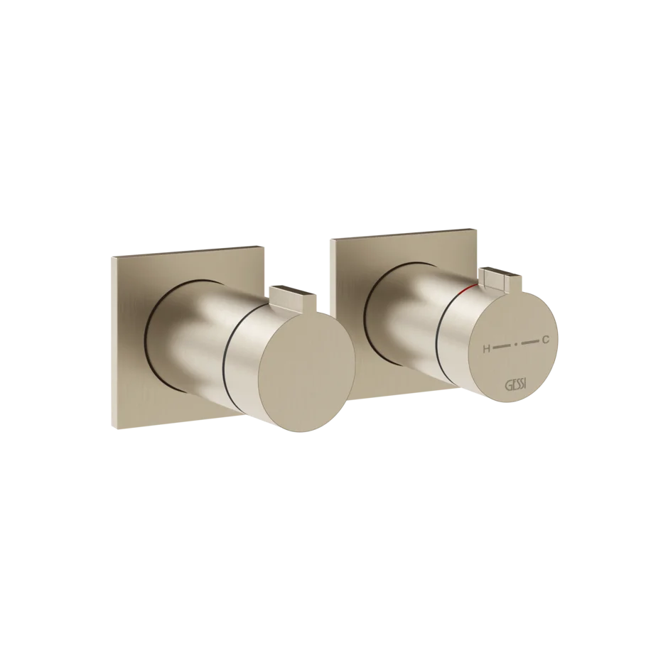 Gessi Inverso mitigeur thermostatique de douche mural 3 voies 73036 + 54169 Gessi Inverso mitigeur thermostatique de douche mural 3 voies 73036 + 54169