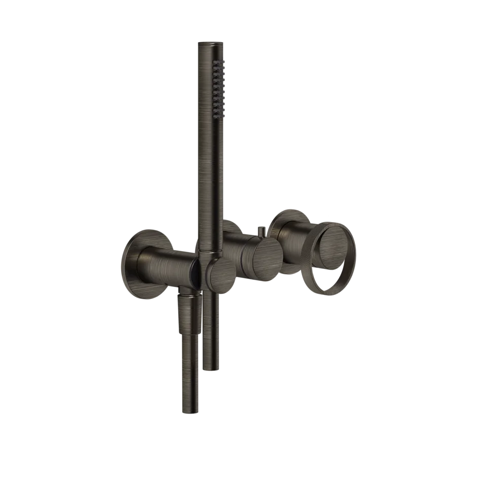Gessi Anello robinet de douche avec inverseur 2 voies et douchette à main 63345 + 54139 Gessi Anello robinet de douche avec inverseur 2 voies et douchette à main 63345 + 54139