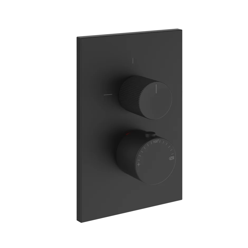 Gessi Inverso Rigato mitigeur thermostatique de douche avec inverseur 2 voies 73535 + 09269 Gessi Inverso Rigato mitigeur thermostatique de douche avec inverseur 2 voies 73535 + 09269