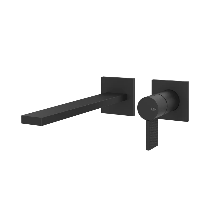 Gessi Inverso Diamantato robinet de lavabo mural 73688 + 63397 Gessi Inverso Diamantato robinet de lavabo mural 73688 + 63397