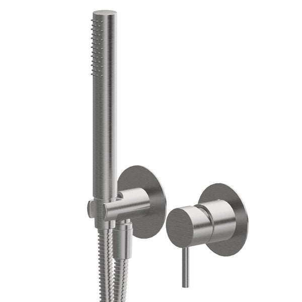 Newform X-STEEL 316 -Gruppo doccia composto da miscelatore vasca da incasso con set doccia.  Flessibile in acciaio spazzolato con doppia aggraffatura.  Parte esterna.- 69676EX Newform X-STEEL 316 -Gruppo doccia composto da miscelatore vasca da incasso con set doccia.  Flessibile in acciaio spazzolato con doppia aggraffatura.  Parte esterna.- 69676EX