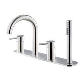Newform X-Steel 316 rubinetto vasca con bocca di erogazione, deviatore e doccetta 69689XC