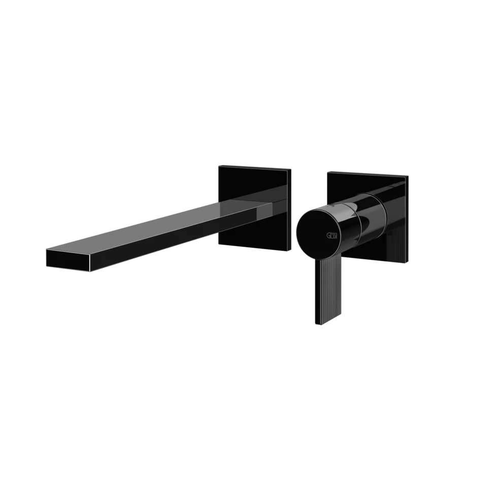 Gessi Inverso Rigato robinet de lavabo mural 73588 + 63397 Gessi Inverso Rigato robinet de lavabo mural 73588 + 63397