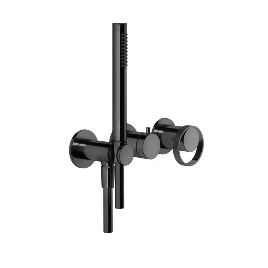 Gessi Anello robinet de douche avec inverseur 2 voies et douchette à main 63345 + 54139 Gessi Anello robinet de douche avec inverseur 2 voies et douchette à main 63345 + 54139