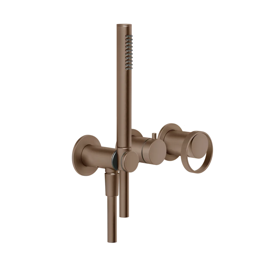 Gessi Anello robinet de douche avec inverseur 2 voies et douchette à main 63345 + 54139 Gessi Anello robinet de douche avec inverseur 2 voies et douchette à main 63345 + 54139