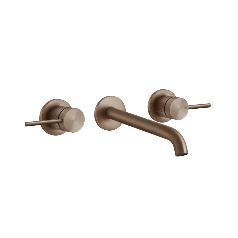 Gessi 316 Cesello robinet de lavabo mural 3 trous 54494 + 45089 Gessi 316 Cesello robinet de lavabo mural 3 trous 54494 + 45089
