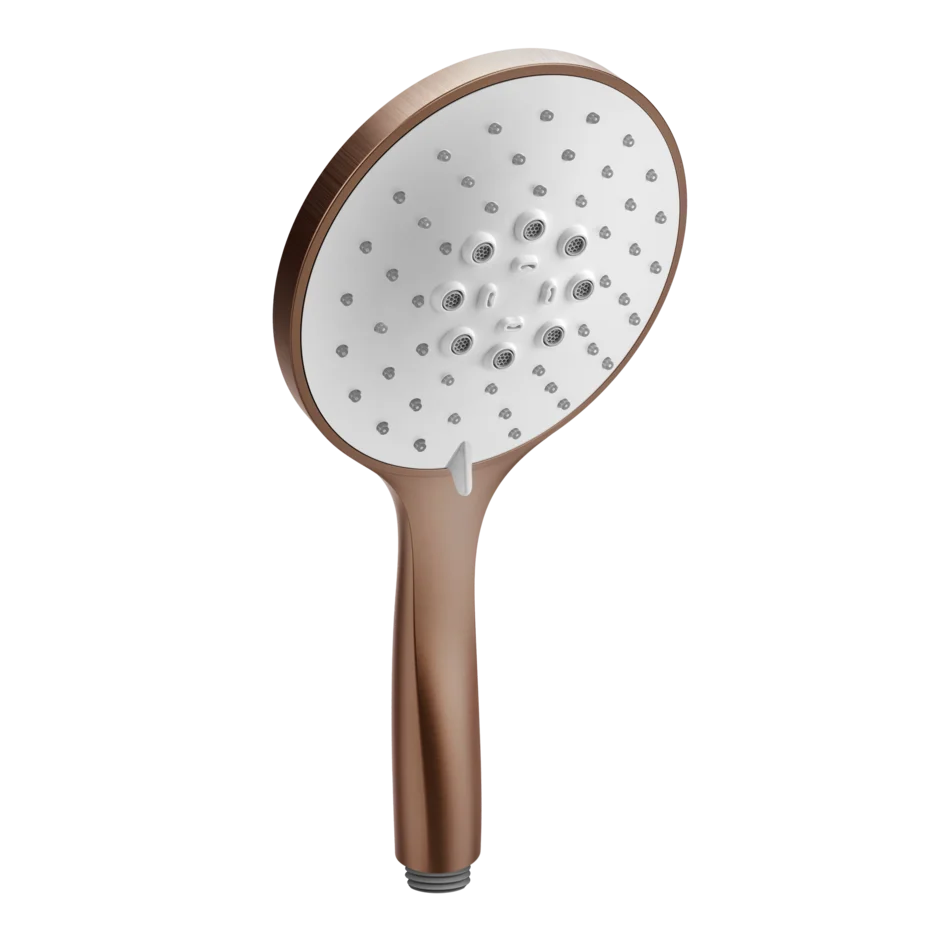 Gessi Rilievo pommeau de douche a trois jets avec insert blanc 14376  Gessi Rilievo pommeau de douche a trois jets avec insert blanc 14376