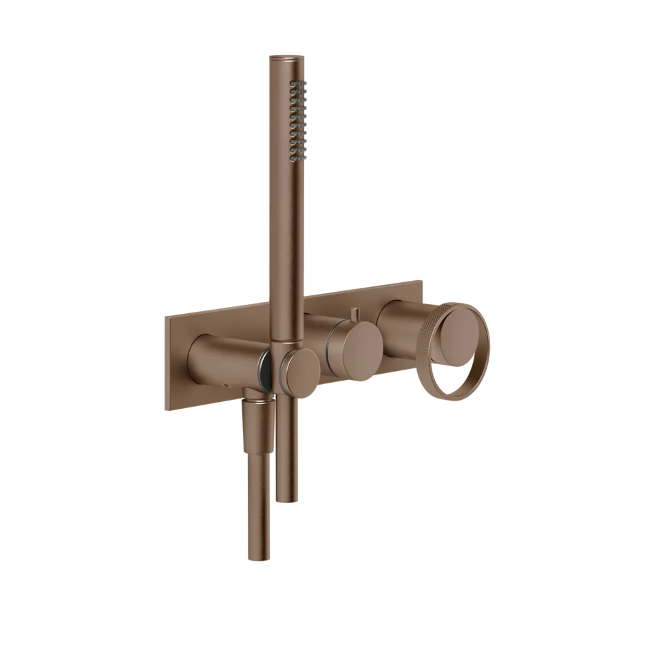 Gessi Anello robinet de douche avec inverseur 2 voies et douchette à main 63343 + 54139 Gessi Anello robinet de douche avec inverseur 2 voies et douchette à main 63343 + 54139