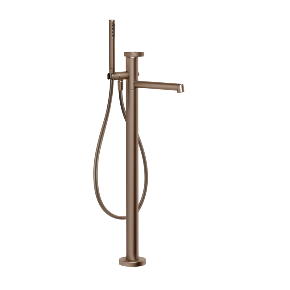 Gessi Anello rubinetto vasca da bagno a terra con doccetta 63328 + 46189 Gessi Anello rubinetto vasca da bagno a terra con doccetta 63328 + 46189