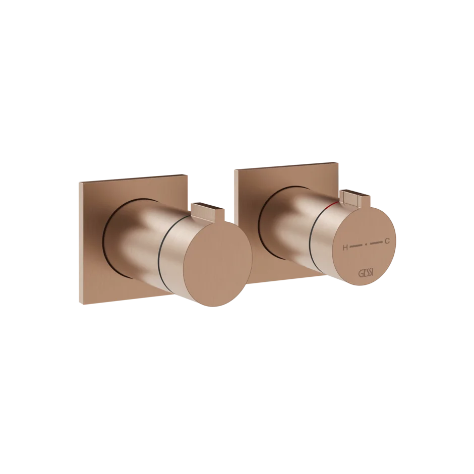 Gessi Inverso mitigeur thermostatique de douche mural 3 voies 73036 + 54169 Gessi Inverso mitigeur thermostatique de douche mural 3 voies 73036 + 54169