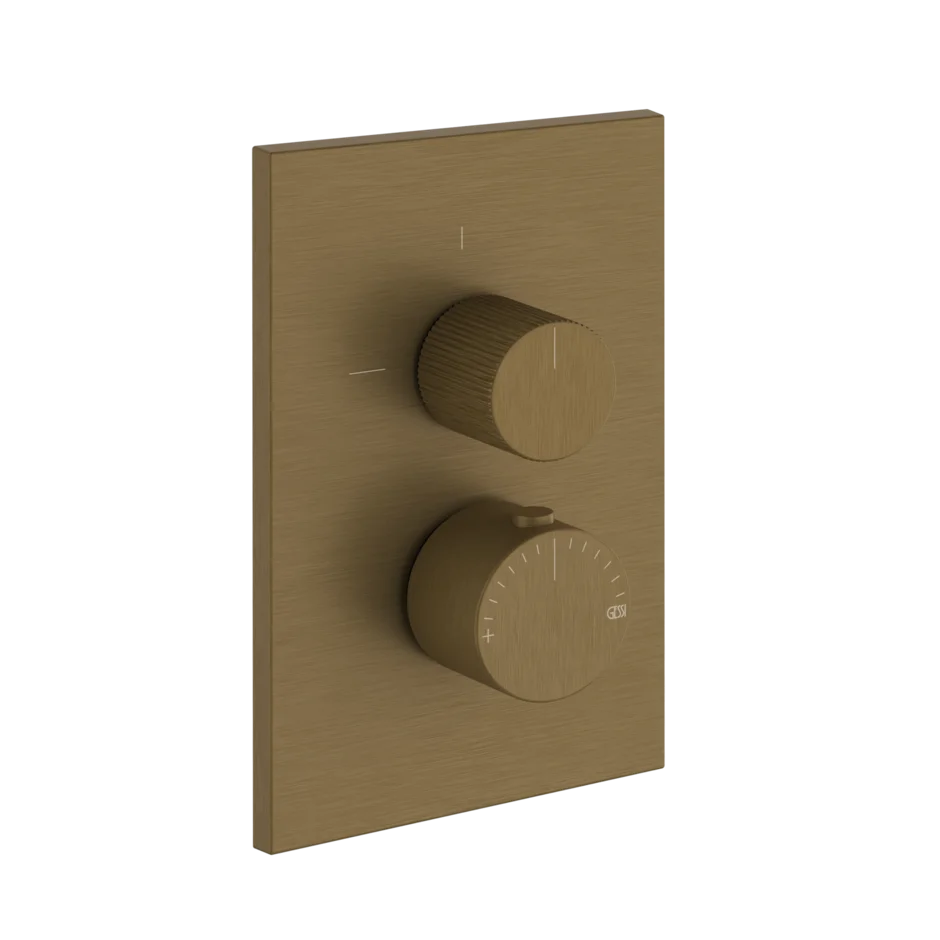 Gessi Inverso Rigato mitigeur thermostatique de douche 73533 + 09269 Gessi Inverso Rigato mitigeur thermostatique de douche 73533 + 09269