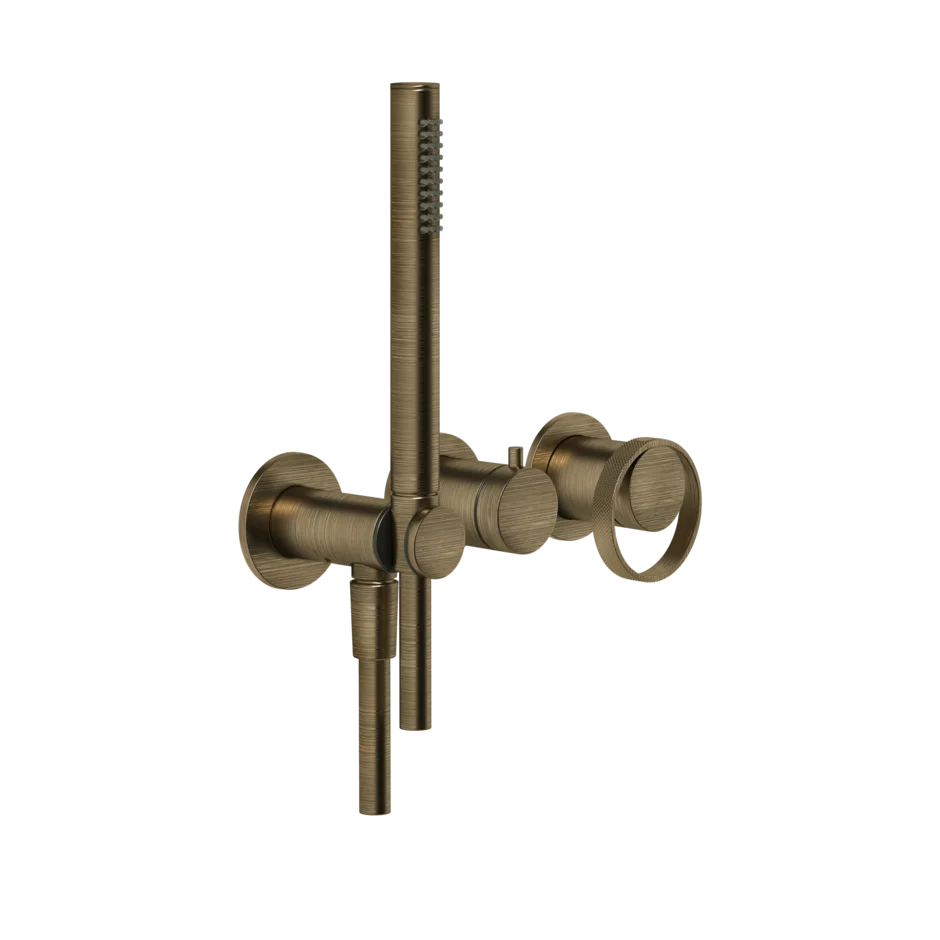 Gessi Anello robinet de douche avec inverseur 2 voies et douchette à main 63345 + 54139 Gessi Anello robinet de douche avec inverseur 2 voies et douchette à main 63345 + 54139