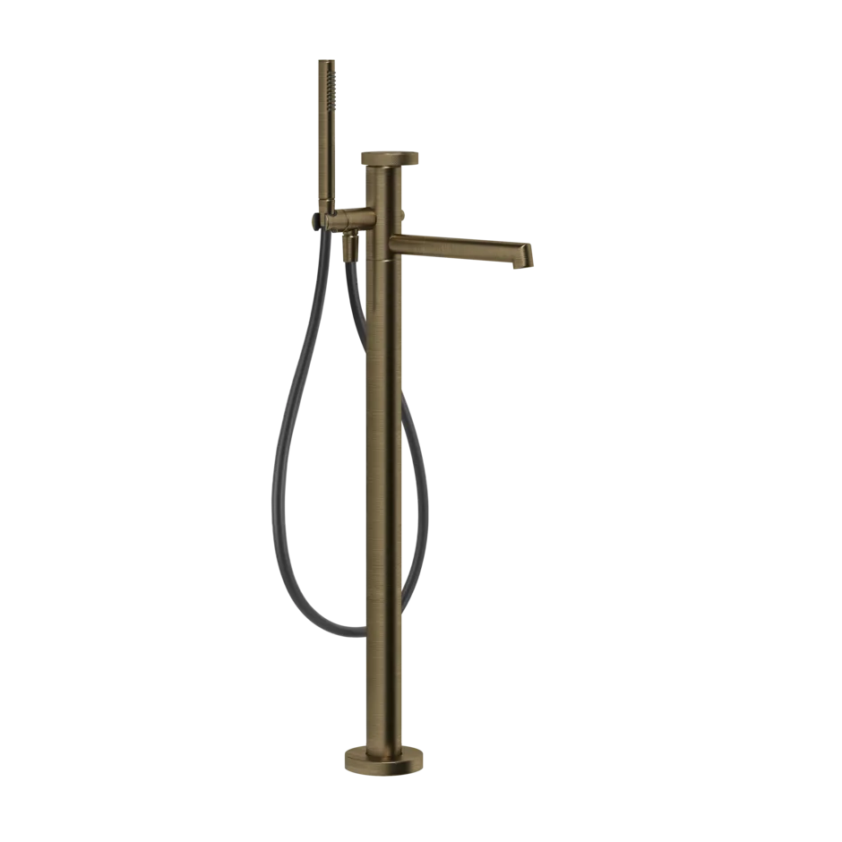 Gessi Anello rubinetto vasca da bagno a terra con doccetta 63328 + 46189 Gessi Anello rubinetto vasca da bagno a terra con doccetta 63328 + 46189