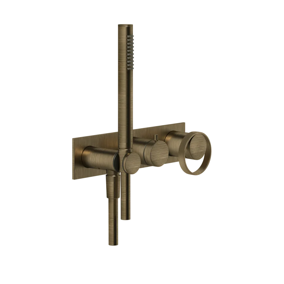 Gessi Anello robinet de douche avec inverseur 2 voies et douchette à main 63343 + 54139 Gessi Anello robinet de douche avec inverseur 2 voies et douchette à main 63343 + 54139