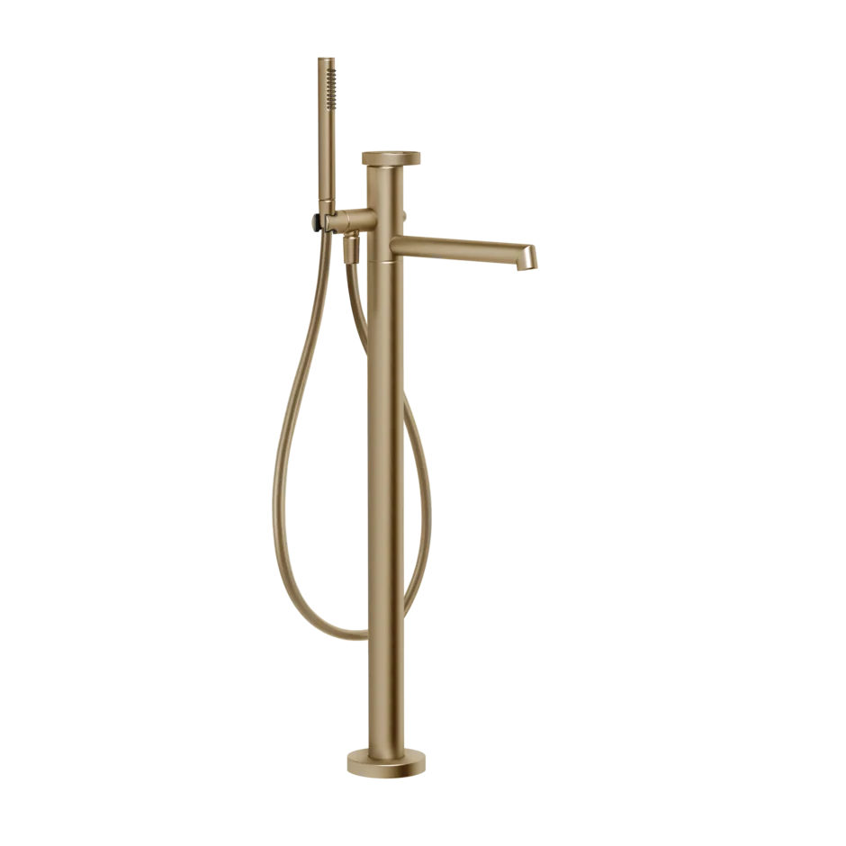 Gessi Anello rubinetto vasca da bagno a terra con doccetta 63328 + 46189 Gessi Anello rubinetto vasca da bagno a terra con doccetta 63328 + 46189