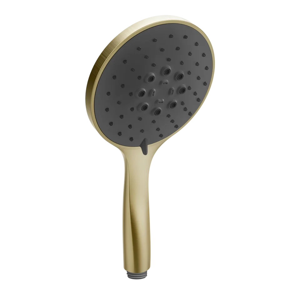 Gessi Rilievo pommeau de douche à trois jets avec insert noir 14378 Gessi Rilievo pommeau de douche à trois jets avec insert noir 14378
