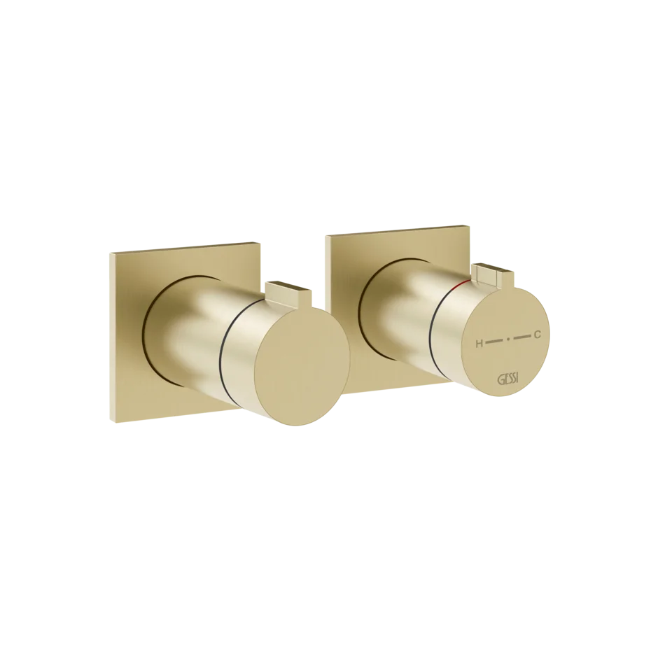 Gessi Inverso mitigeur thermostatique de douche mural 2 voies 73034 + 54169 Gessi Inverso mitigeur thermostatique de douche mural 2 voies 73034 + 54169