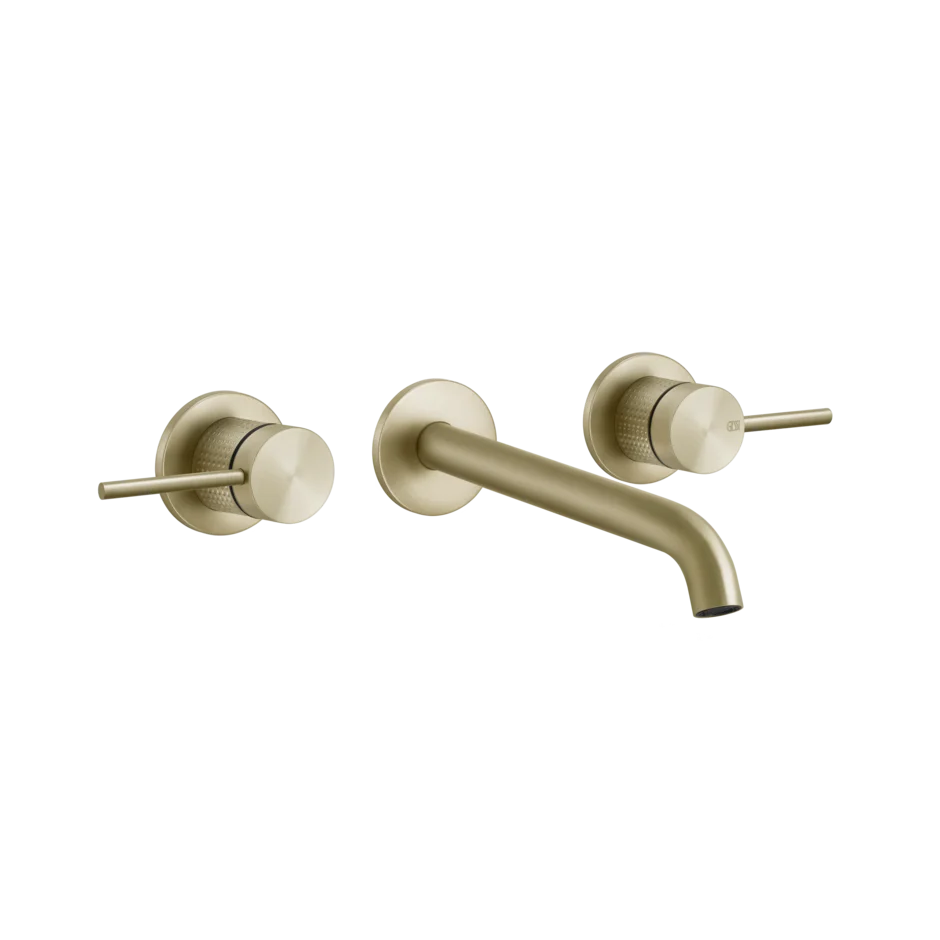 Gessi 316 Cesello robinet de lavabo mural 3 trous 54494 + 45089 Gessi 316 Cesello robinet de lavabo mural 3 trous 54494 + 45089