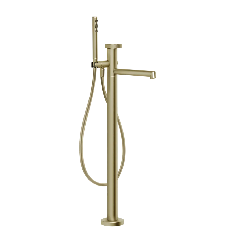 Gessi Anello rubinetto vasca da bagno a terra con doccetta 63328 + 46189 Gessi Anello rubinetto vasca da bagno a terra con doccetta 63328 + 46189