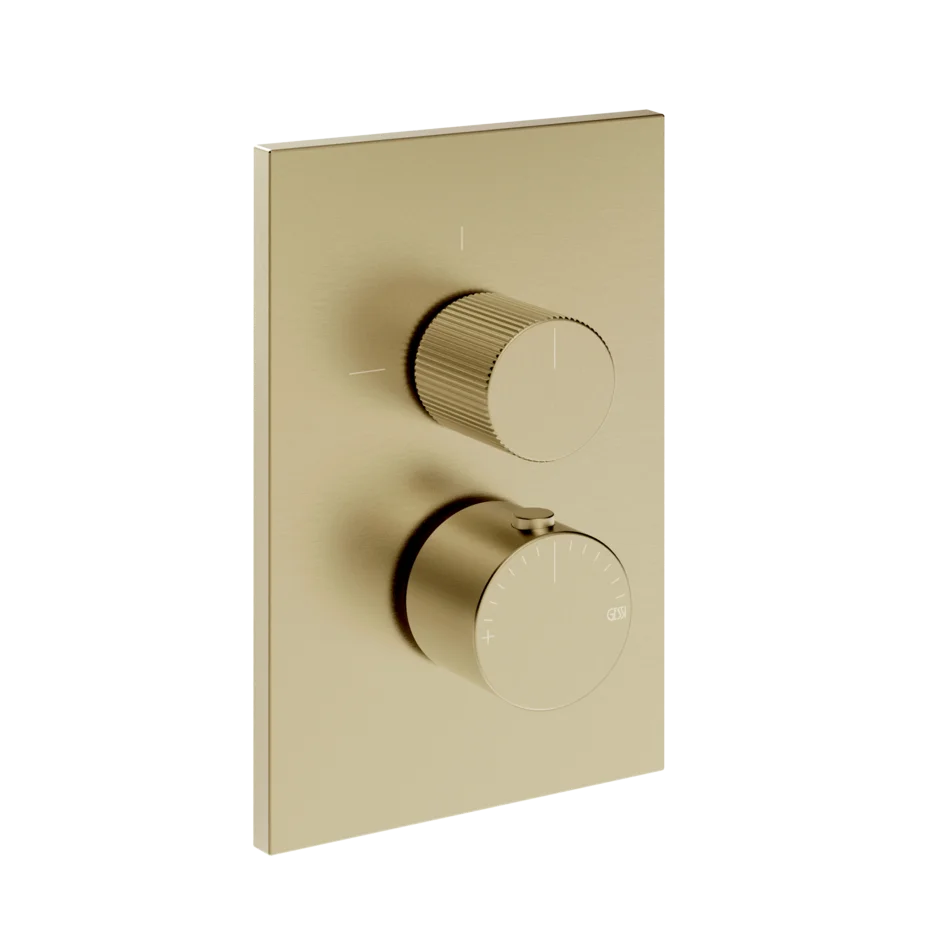 Gessi Inverso Rigato mitigeur thermostatique de douche avec inverseur 2 voies 73535 + 09269 Gessi Inverso Rigato mitigeur thermostatique de douche avec inverseur 2 voies 73535 + 09269
