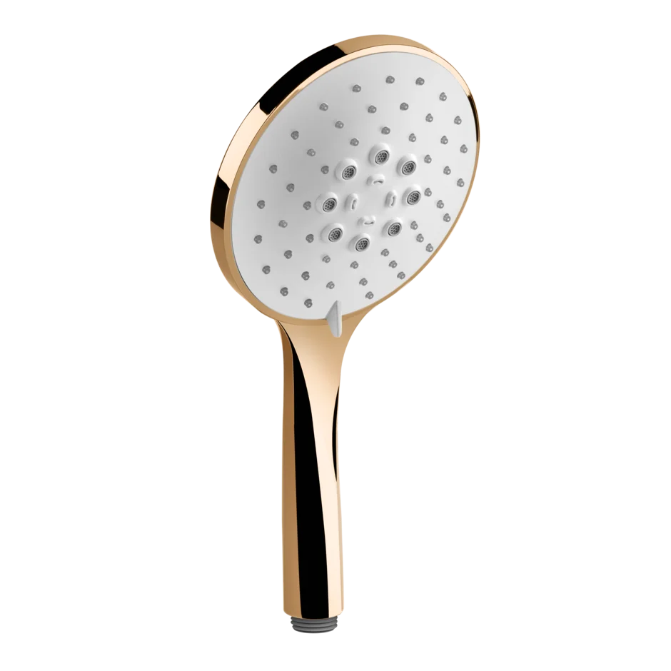 Gessi Rilievo pommeau de douche a trois jets avec insert blanc 14376  Gessi Rilievo pommeau de douche a trois jets avec insert blanc 14376