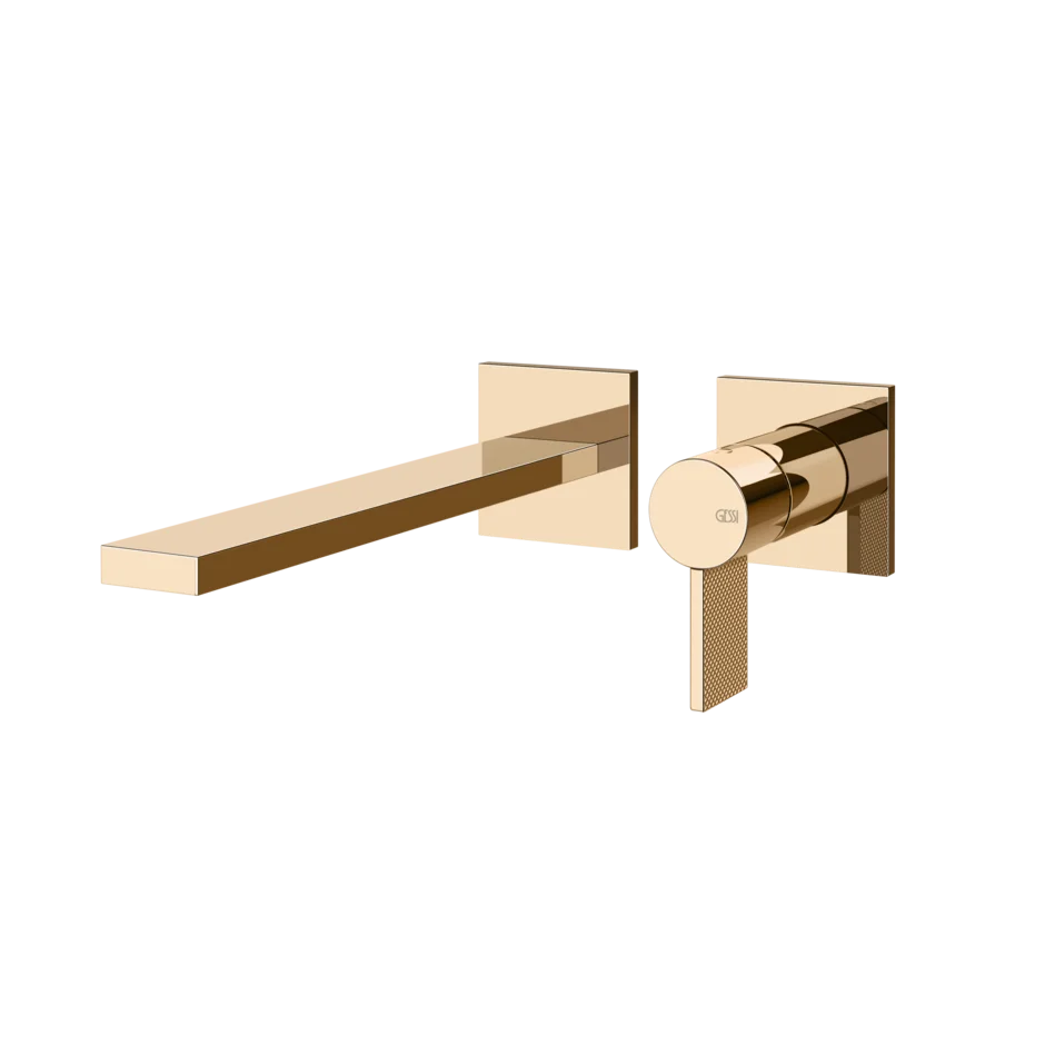 Gessi Inverso Diamantato robinet de lavabo mural 73688 + 63397 Gessi Inverso Diamantato robinet de lavabo mural 73688 + 63397