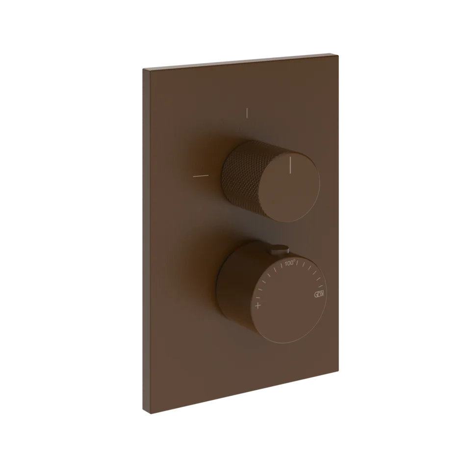 Gessi Inverso Rigato mitigeur thermostatique de douche avec inverseur 2 voies 73535 + 09269 Gessi Inverso Rigato mitigeur thermostatique de douche avec inverseur 2 voies 73535 + 09269