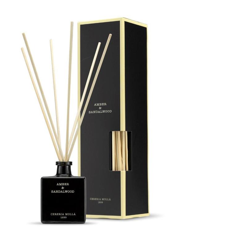 Cereria Mollà reed diffuser 100ML amber e sandal wood 2M00-F04P-K00A-FHVR