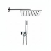 Bossini Tetis soffione doccia quadrato, doccetta e flessibile M92060 - cromo