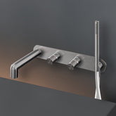 Cea Design Cartesio rubinetto vasca da bagno doppio con bocca di erogazione e doccetta CAR51 + UCS13