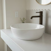 Gessi Habito Rigato rubinetto lavabo alto con scarico 70503- 845 Dark Bronze