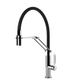 Gessi Officine rubinetto cucina semi professionale con doccetta estraibile doppio getto 60055