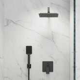 Graff Blackstone soffione doccia, rubinetto con deviatore e doccetta BLA03-MBK - nero opaco