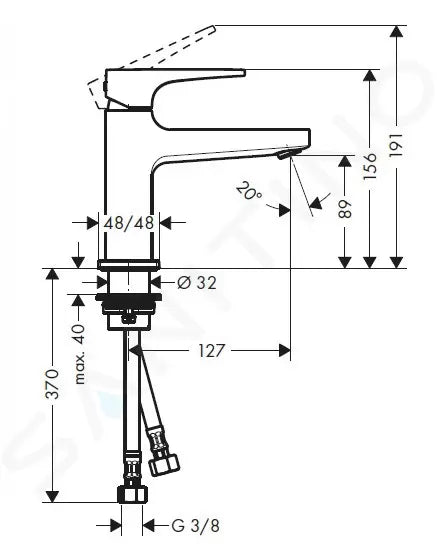 Metropol-Mitigeur lavabo 100 lave-mains avec poignée support pour lave-mains Metropol-Mitigeur lavabo 100 lave-mains avec poignée support pour lave-mains