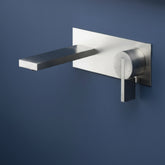 Ritmonio Dot316 rubinetto lavabo a parete in acciaio inox PR50AH102 - acciaio spazzolato