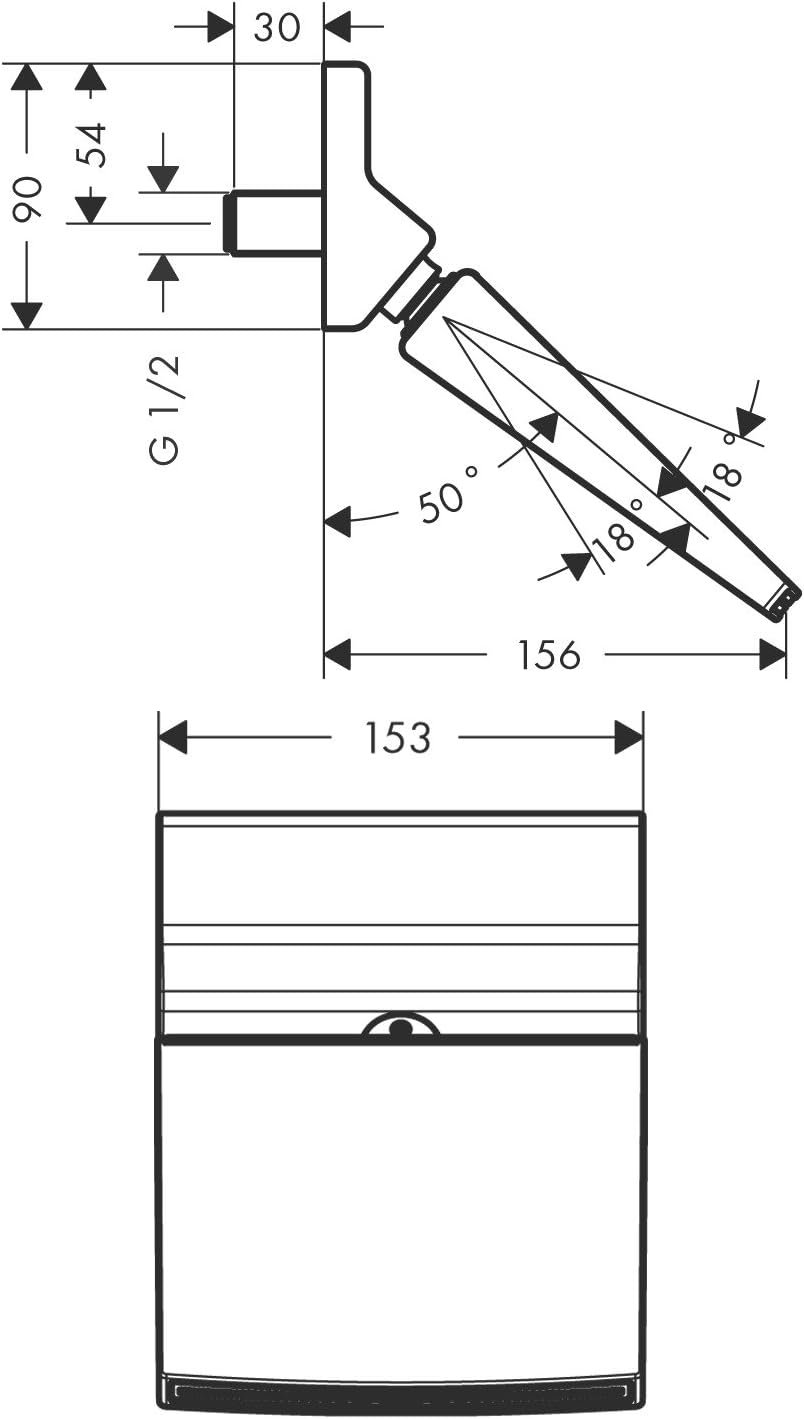 Raindance Rainfall - Pommeau de douche 150 1 jet stream Raindance Rainfall - Pommeau de douche 150 1 jet stream