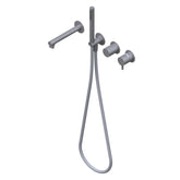 Ritmonio Diametro35 Inox rubinetto vasca da bagno a parete con deviatore 2/3vie E0BA0468ESD + PM0020L