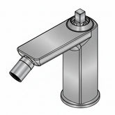 Ritmonio Haptic rubinetto bidet con comando personalizzato PR43BU101IX - Acciaio spazzolato
