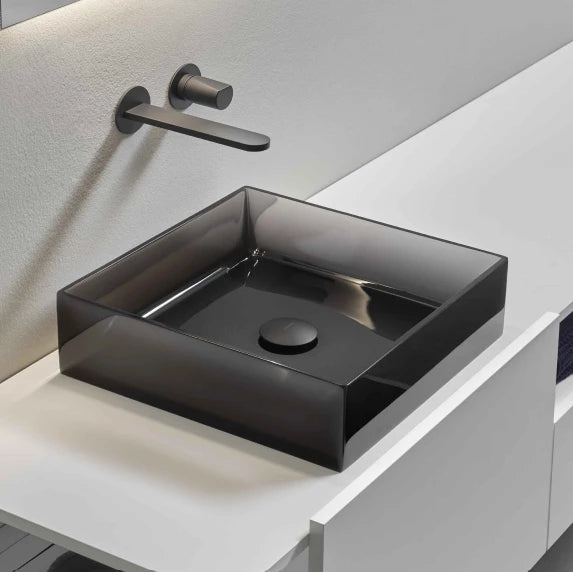 Antonio Lupi Nabatei lavabo da appoggio quadrato NBTR40C Antonio Lupi Nabatei lavabo da appoggio quadrato NBTR40C