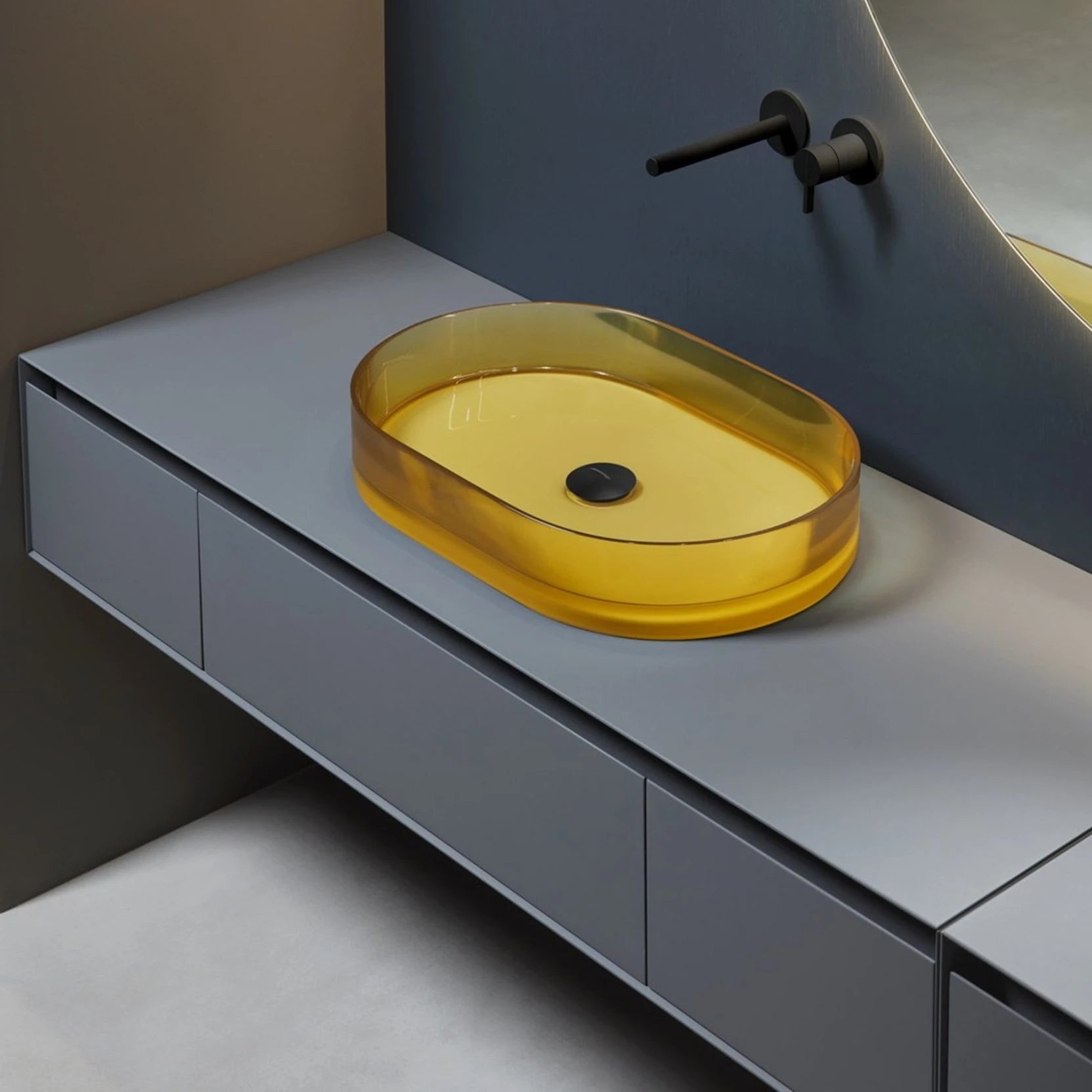 Antonio Lupi Nabatei lavabo da appoggio ovale NBT060C Antonio Lupi Nabatei lavabo da appoggio ovale NBT060C