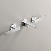 Cea Design Ayla rubinetto lavabo a parete 3 fori con bocca 125mm AYL05 + PWF02