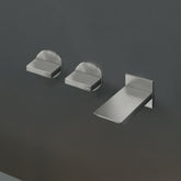 Cea Design Bar rubinetto lavabo a parete 3 fori bocca 105mm BAR23 + PTR01