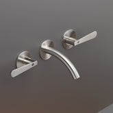 Cea Design Lutezia rubinetto lavabo a parete 3 fori canna 125mm LTZ01 + PWF02