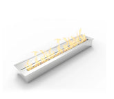 Divina Fire bruciatore per camino a bioetanolo in acciaio inox 7lt 91,5x18,7x9,5cm DF87067