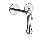 Gessi Goccia rubinetto lavabo a parete bocca corta 33084 + 09283 cromo